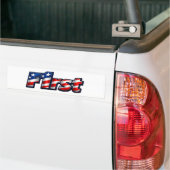 Patriotic F1rst Flag Design Bumpersticker (Op Truck)