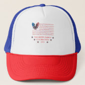 Patriotic Family Hat – Custom Eagle & State Names Trucker Pet (Voorkant)