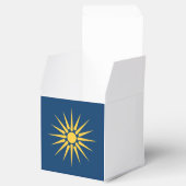 Patriotic favor box with Flag of Macedonia, Greece Bedankdoosjes (Geopend)