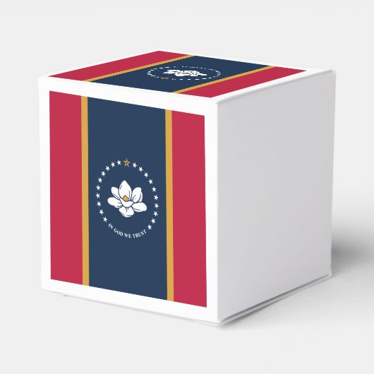 Patriotic favor box with Flag of Mississippi, USA Bedankdoosjes (Achterkant)