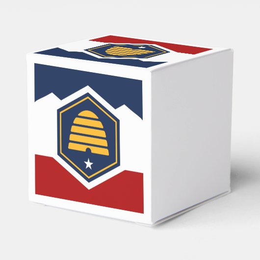 Patriotic favor box with Flag of Utah, USA Bedankdoosjes (Achterkant)