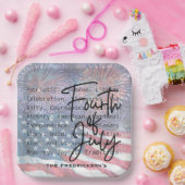 Patriotic Festive Fireworks Papieren Bordje (Feest)