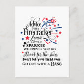 Patriotic firecracker advice feestdagenkaart (Voorkant)