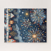 Patriotic Fireworks Art Puzzle Legpuzzel (Horizontaal)
