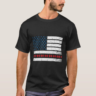 Patriotic Fitness Trainer Usa American Flag Bodybu T-shirt