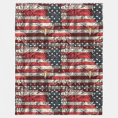 Patriotic Flag Blanket Eagle Pride for the Fourth Fleece Deken (Voorkant)