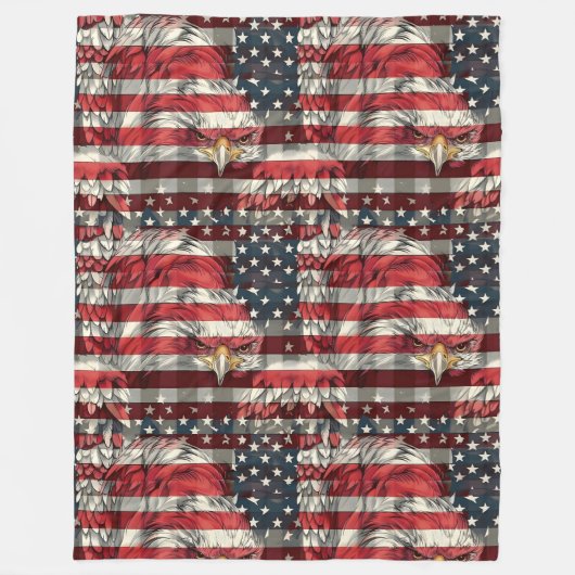 Patriotic Flag Blanket Eagle Pride for the Fourth Fleece Deken (Voorkant)