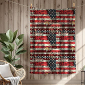 Patriotic Flag Blanket Eagle Pride for the Fourth Fleece Deken