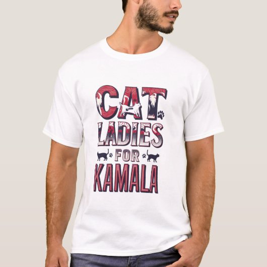 Patriotic Flag Colours Cat Ladies T-shirt (Voorkant)