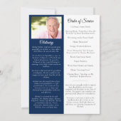 Patriotic Flag Photo Memorial Service Programma (Achterkant)