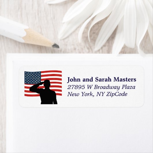 Patriotic Flag Salute Etiket (Insitu)