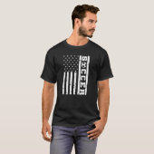Patriotic Flag US Soccer Tee, American Flag Soccer T-shirt (Voorkant volledig)