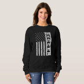 Patriotic Flag US Soccer Tee, American Flag Soccer Trui (Voorkant volledig)