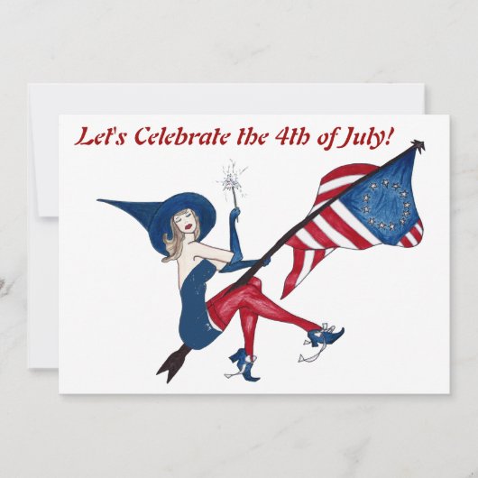 Patriotic Flare Invitation Kaart (Voorkant)