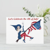 Patriotic Flare Invitation Kaart (Staand voorkant)