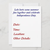 Patriotic Flare Invitation Kaart (Achterkant)
