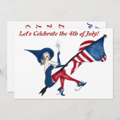 Patriotic Flare Invitation Kaart (Voorkant / Achterkant)