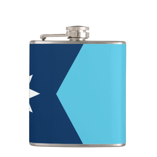 Patriotic flask with Flag of Minnesota, USA Heupfles (Voorkant)