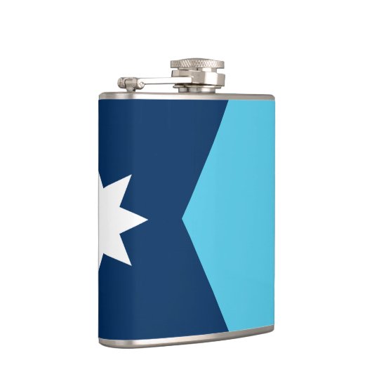 Patriotic flask with Flag of Minnesota, USA Heupfles (Rechts)