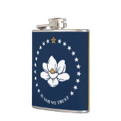 Patriotic flask with Flag of Mississippi State, US Heupfles (Links)