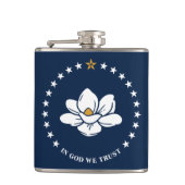 Patriotic flask with Flag of Mississippi State, US Heupfles (Voorkant)
