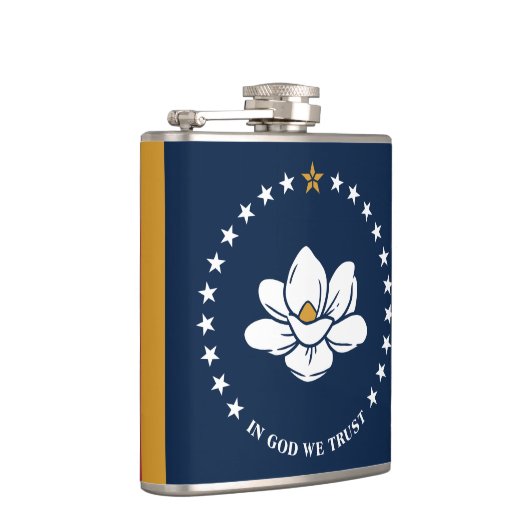 Patriotic flask with Flag of Mississippi State, US Heupfles (Rechts)