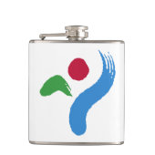 Patriotic flask with Flag of Seoul, South Korea Heupfles (Voorkant)