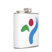 Patriotic flask with Flag of Seoul, South Korea Heupfles (Rechts)