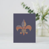 Patriotic Fleur De Lis Briefkaart (Staand voorkant)