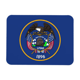 Patriotic flexible magnet with Utah State flag Magneet