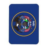 Patriotic flexible magnet with Utah State flag Magneet (Verticaal)