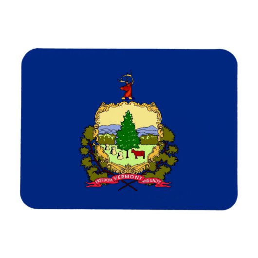 Patriotic Flexible Magnet with Vermont State flag Magneet (Horizontaal)