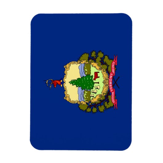 Patriotic Flexible Magnet with Vermont State flag Magneet (Verticaal)