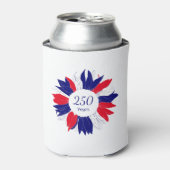 Patriotic Floral 4th of July Bbq 250 Anniversary  Blikjeskoeler (Blikje Voorkant)