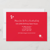 Patriotic Floral USA 250 Years 4th of July BBQ Kaart (Achterkant)