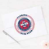 Patriotic Florida Circle Design Sticker (Envelop)