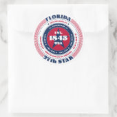 Patriotic Florida Circle Design Sticker (Tas)