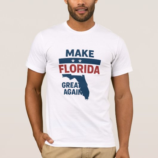 Patriotic Florida Design – “Make Florida Great '' T-shirt (Voorkant)