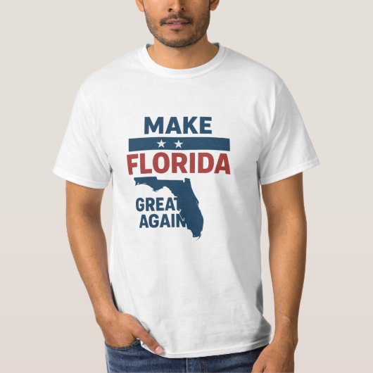 Patriotic Florida Design – “Make Florida Great '' T-shirt (Voorkant)