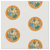 Patriotic Florida State Seal Polka Dots Pattern Stof (Close Up)