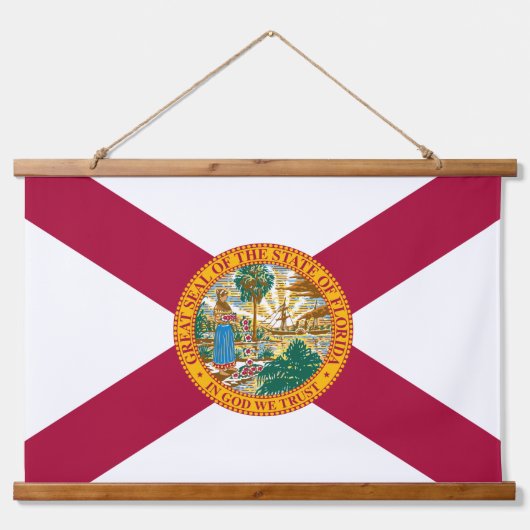 Patriotic Florida Tapestry, Florida Flag Hangend Wandkleed (Voorkant)