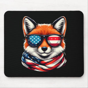 Patriotic Fox USA Amerikaanse vlag Zonnebril 4 jul Muismat