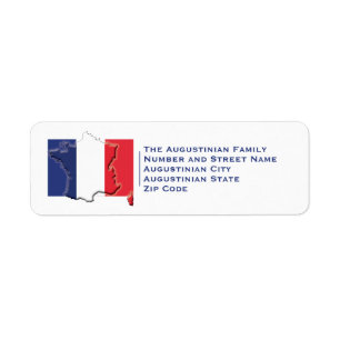 Patriotic FRANKRIJK FLAG Etiket