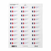 Patriotic | FRANKRIJK FLAG Etiket (Full Sheet)