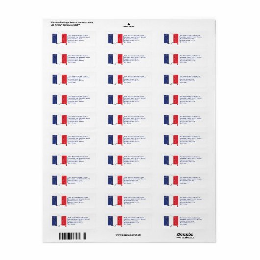 Patriotic | FRANKRIJK FLAG Etiket (Full Sheet)