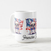 Patriotic French bulldog frenchie mom Koffiemok (Voorkant links)