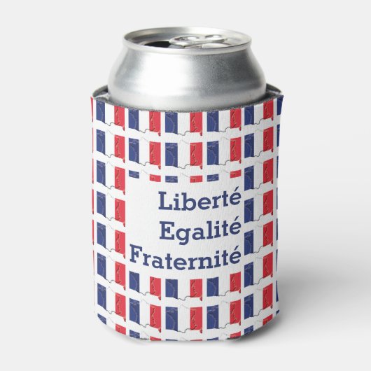 Patriotic FRENCH FLAG Liberté Egalité Fraternité Blikjeskoeler (Blikje Voorkant)