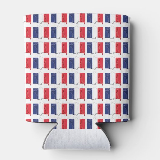 Patriotic FRENCH FLAG Liberté Egalité Fraternité Blikjeskoeler (Achterkant)