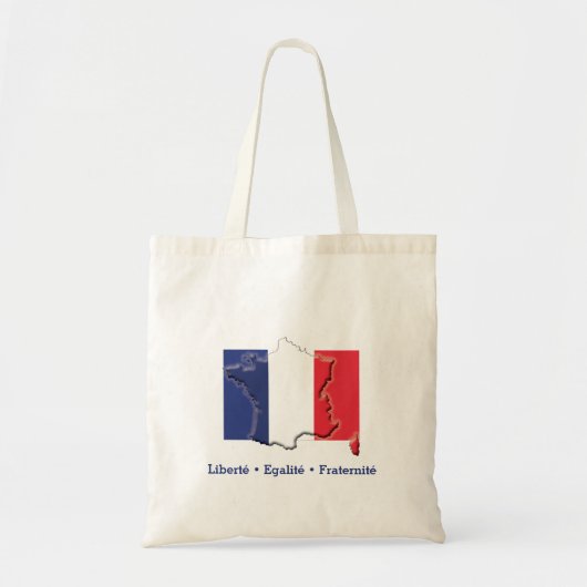 Patriotic FRENCH FLAG Liberté Egalité Fraternité Tote Bag (Voorkant)