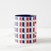 Patriotic FRENCH FLAG Liberté Egalité Fraternité Tweekleurige Koffiemok (Center)